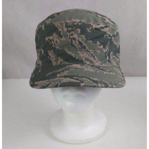 Military Pixilated Camo Unisex Embroidered Air Force Utility Cap Size 7 1/4